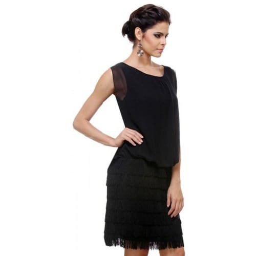 Fuegobella Women Sheath Black Dress - Image 4