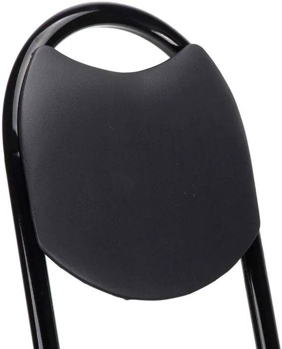 IYB-Strong Heavy Duty Folding Stool Chair Office Home Garden Breakfast Outdoor Padded Black - Set of 4p - Image 2