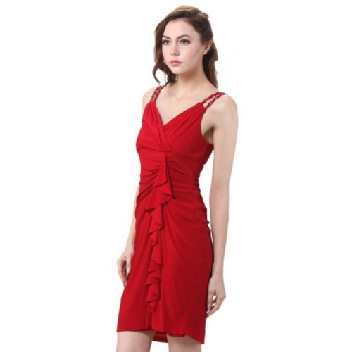 Fuegobella Women Sheath Red Dress - Image 4