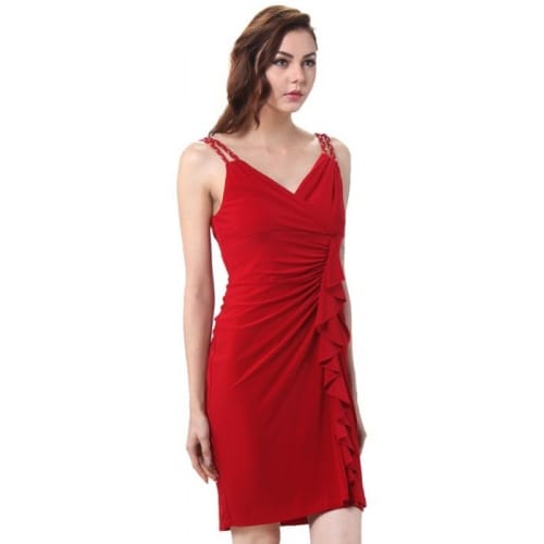 Fuegobella Women Sheath Red Dress - Image 3
