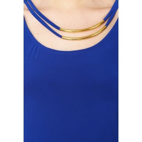 Fuegobella Women Sheath Blue Dress - Image 2