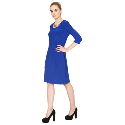 Fuegobella Women Sheath Blue Dress - Image 4