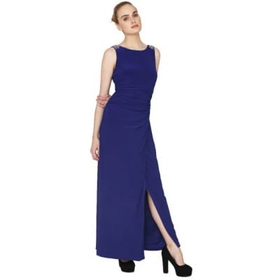 Fuegobella Women Maxi Blue Dress