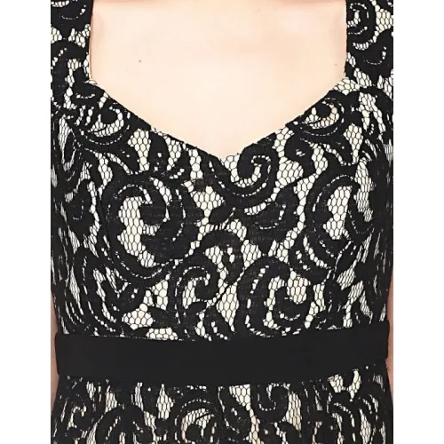 Fuegobella Women Cap Sleeve Lace Evening Gown Dress - Image 5