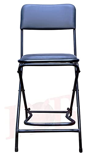 Padded steel folding stool