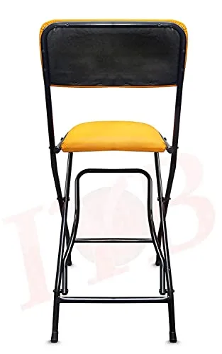 IYB - (24 inch) Square Strong Heavy Duty Folding Padded Chair with Foot Rest for Kitchen, Restaurant & Bar, etc (Yellow) - Image 6
