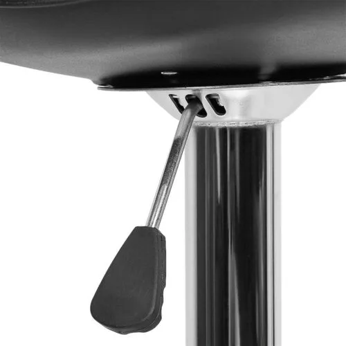 IYB Home Rapid High Bar Chair/Kitchen/Office/Resturent/Cafetraria/Icecream Parlour/Hotel Ajustable Height 25 to 32 inches & Rounding Stool [Black] 1 Pc - Image 7